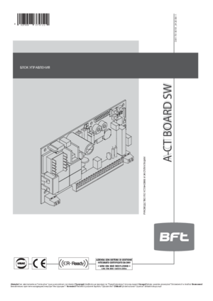 BFT A-CT BOARD SW инструкция по эксплуатации и монтажу