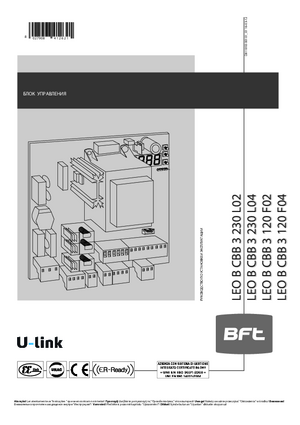 BFT LEO B CBB 3 120 F04 инструкция по эксплуатации и монтажу