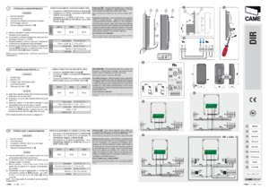 CAME DIR30 инструкция по монтажу