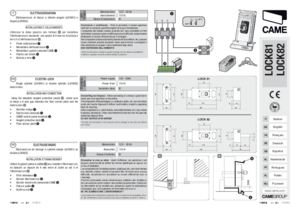 CAME LOCK81 инструкция по монтажу