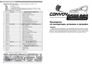 CONVOY GSM-001 инструкция по эксплуатации и монтажу