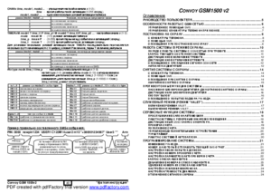 CONVOY GSM-1500 инструкция по эксплуатации и монтажу