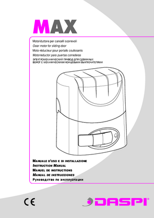 DASPI MAX 600 инструкция по эксплуатации и монтажу