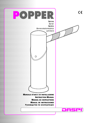 DASPI POPPER инструкция по эксплуатации и монтажу