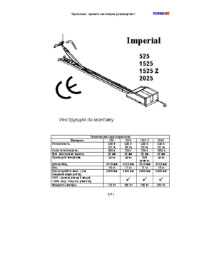 ENDRESS IMPERIAL 1525 инструкция по эксплуатации и монтажу