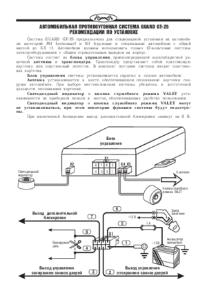 GUARD GT-25T инструкция по монтажу