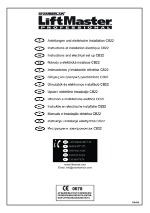 LIFTMASTER CB22 инструкция по эксплуатации и монтажу