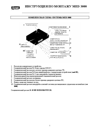 MED 3000 инструкция по монтажу