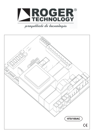 ROGER TECHNOLOGY H70/100AC инструкция по монтажу