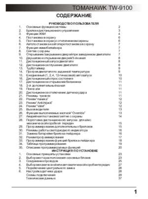 TOMAHAWK TW-9100 инструкция по эксплуатации и монтажу