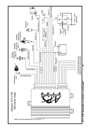 Автомобильная сигнализация A.P.S. 2100 схема подключения