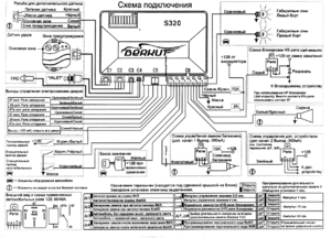 Автомобильная сигнализация BERKUT S320 схема подключения