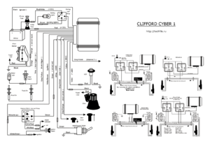 Автомобильная сигнализация CLIFFORD CYBER 1 схема подключения
