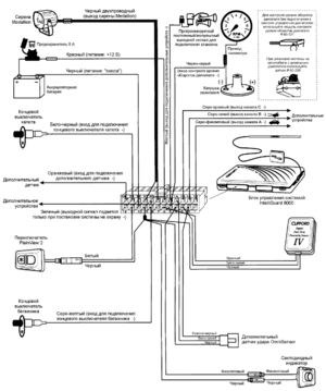 Автомобильная сигнализация CLIFFORD INTELLIGUARD 8000 схема подключения