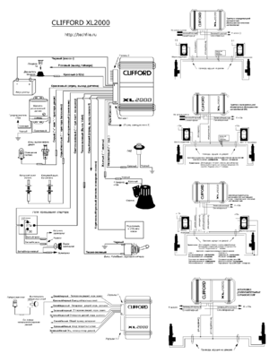 Автомобильная сигнализация CLIFFORD XL2000 схема подключения