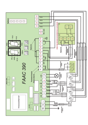 Блок управления FAAC 390 схема подключения