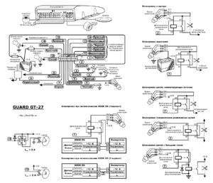 Автомобильная сигнализация GUARD GT-27 схема подключения
