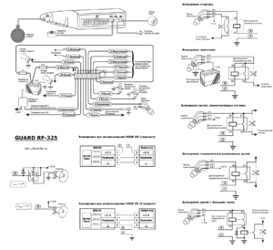 Автомобильная сигнализация GUARD RF-325 схема подключения