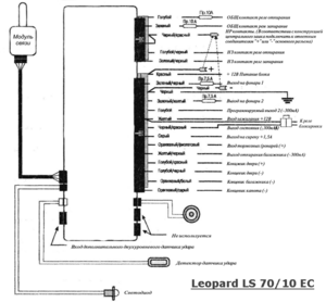 Автомобильная сигнализация LEOPARD LS 90/10 ES схема подключения