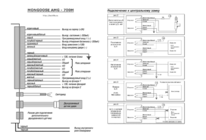 Автомобильная сигнализация MONGOOSE AMG-700M схема подключения