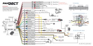 Автомобильная сигнализация PANDECT X-2050 схема подключения