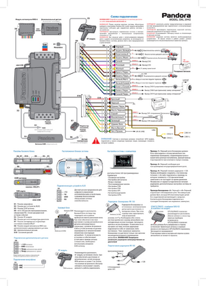 Автомобильная сигнализация PANDORA DXL 3940 схема подключения