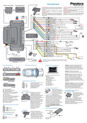Автомобильная сигнализация PANDORA DXL 3970 схема подключения