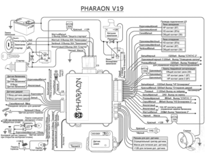 Автомобильная сигнализация PHARAON V19 схема подключения