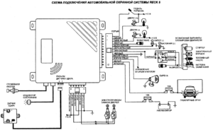 Автомобильная сигнализация RECK 5 схема подключения
