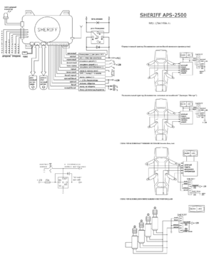 Автомобильная сигнализация SHERIFF APS-2500 схема подключения