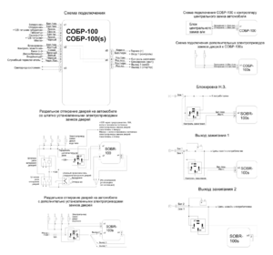 Автомобильная сигнализация SOBR 100 схема подключения