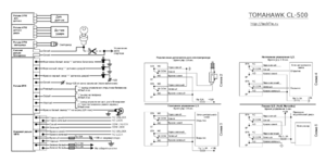 Автомобильная сигнализация TOMAHAWK CL-500 схема подключения